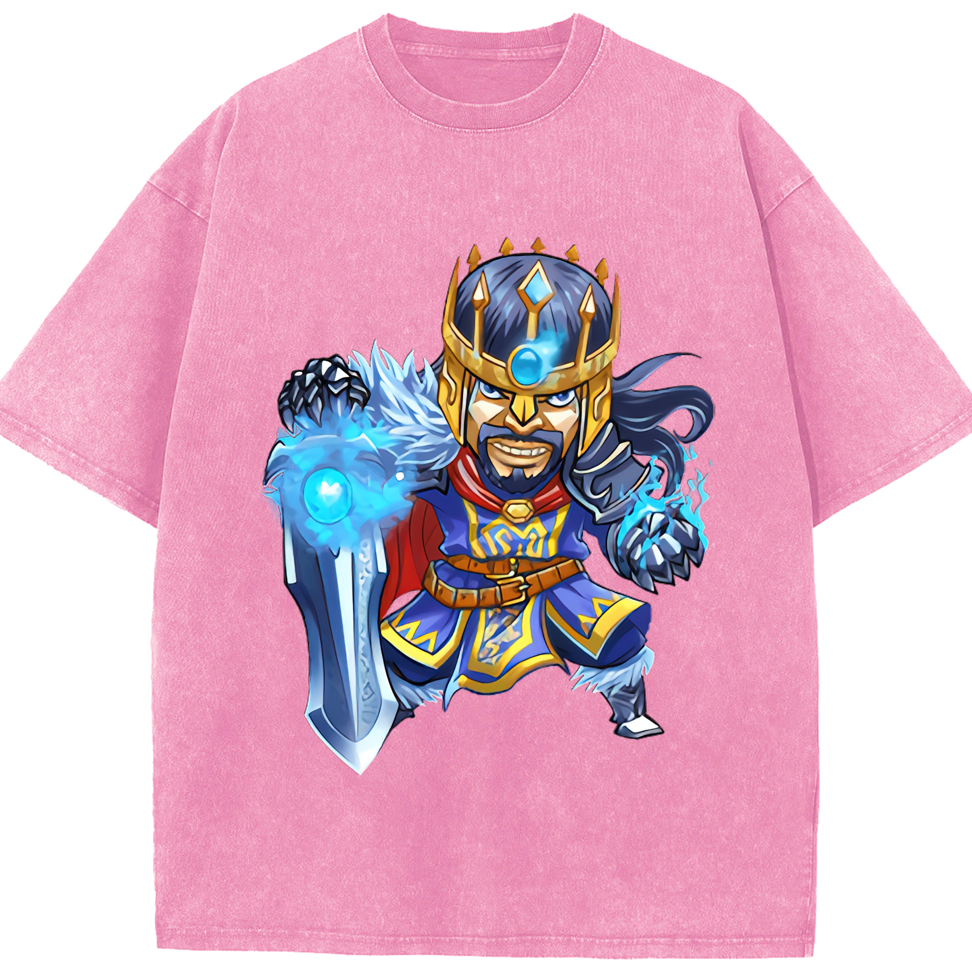 リーグ・オブ・レジェンド League of Legends LOL 綿100% ヴィンテージ風 半袖Tシャツ（フロントプリント）